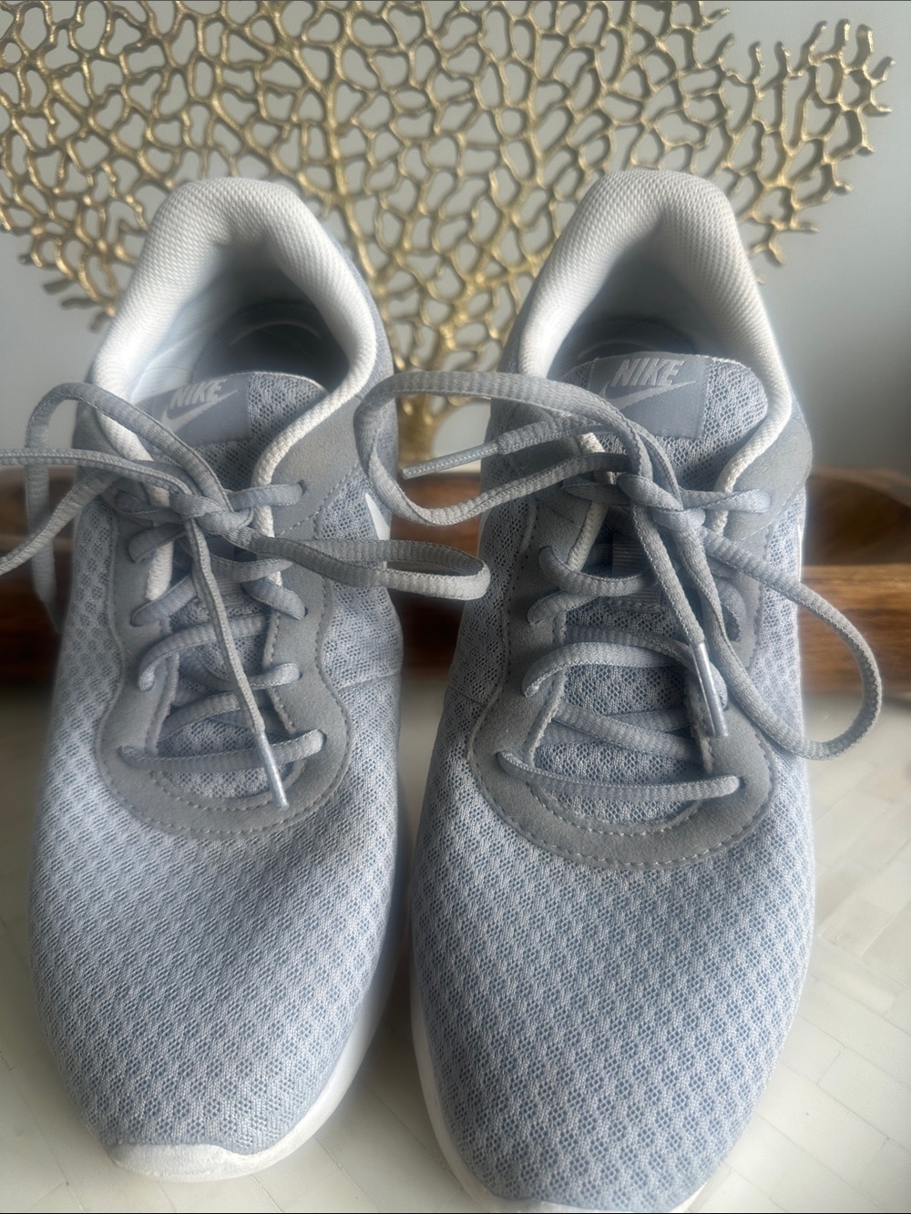 Nike Light Gray Mesh Sneakers